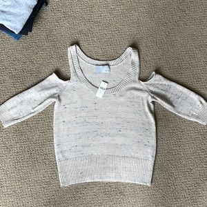 Anthropologie ROI cold shoulder sweater small!